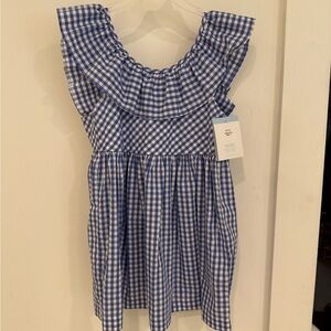 NWT Size 5 Bella Bliss blue and white gingham girls dress